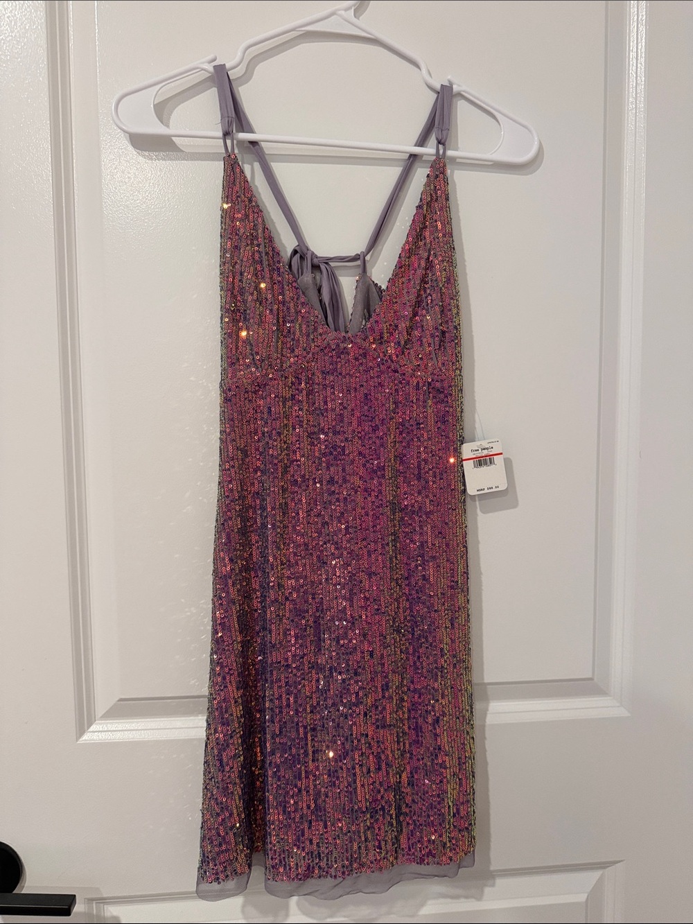 Free People Pink Sequin Mini Dress